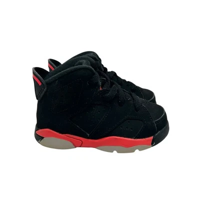 Nike Air Jordan 6 Retro BT Infrared Little Kids Size 5C 2014 Black 384667-023 - Image 1 of 4