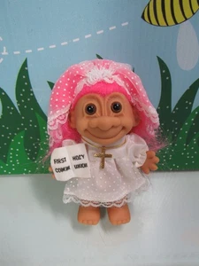 NIÑA PRIMERA COMUNIÓN - Muñeca Russ Troll 5" -NUEVA EN BOLSA ORIGINAL - Cabello Fresa - Imagen 1 de 3