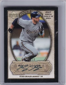 2007 Upper Deck Exquisite #RH-RB5 Ryan Braun Signature Heroes Auto Gold 2/15 - Picture 1 of 1