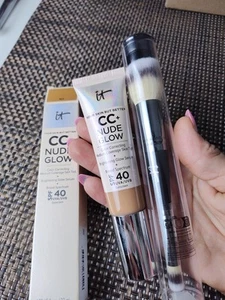 It Cosmetics CC+ Nude Glow SPF 40 Rich 6/25 with Brush NEW - Picture 1 of 4