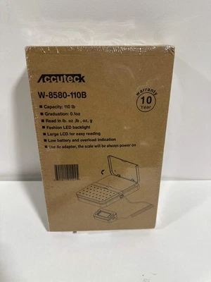 ACCUTECK ShipPro 110lbs X 0.1 Oz. Digital Shipping Postal Scale Black - Image 1 of 2