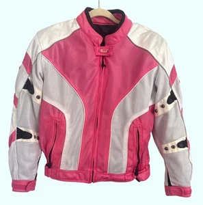 Cortech Womens Motorcycle Jacket Pink/White Mesh Size S - Bild 1 von 9