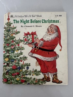 The Night Before Christmas Клемента Мура 1969 Golden Tell-A-Tale Book б/у в отличном состоянии* - Изображение 1 из 4
