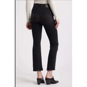 Rag & Bone Peyton Mid Rise Ankle Bootcut Jeans Cornelia Black Size 26 - Picture 1 of 14