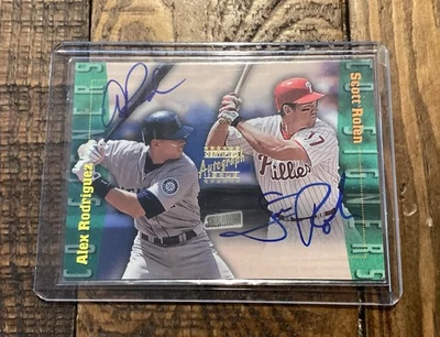 1999 TOPPS Stadium Club Co-Signers Autograph CS3 Alex Rodriguez And Scott Rolen - Image 1 of 4