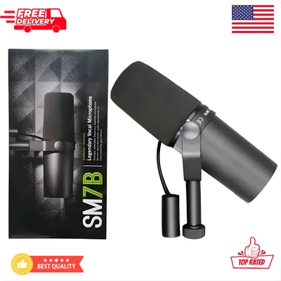 Shure SM7B Professional Dynamic Cardioid Studio Microphone for Podcast Broadcast - Image 1 of 4