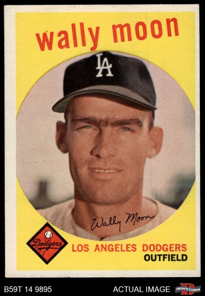 1959 Topps #530 Wally Moon Dodgers 5 - EX Foto 1 de 1