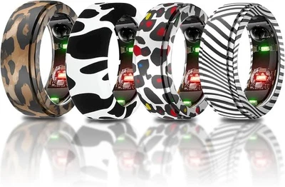 Pack de 4 Fundas de Anillo Inteligente Compatibles para Protector Oura, Silicona Pequeña Foto 1 de 4