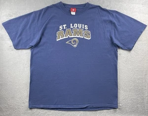Vintage St Louis Rams T Shirt Mens XL Navy Blue NFL Football Y2K - Picture 1 of 6