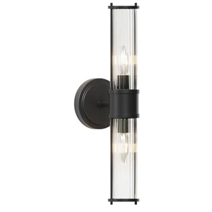 Bathroom Sconce Wall Lighting - Black Bathroom Vanity Light Fixture Vertical ... - Picture 1 of 9