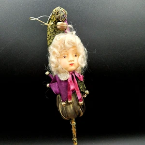 Mark Roberts Christmas Ornament Girl Jester Stick Puppet 15" - Picture 1 of 12