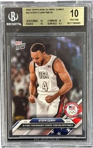 Steph Curry 2024 Topps Olympic Games #22 Warriors 3-Point Pristine 10 - Bild 1 von 1