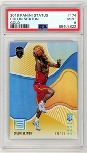 2018 Panini Status #174 Collin Sexton Gold /10 Rookie RC PSA 9 Cavaliers - Foto 1 di 2