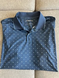Bonobos Polo Golf Shirt Mens Size Large Blue Palm Tree Standard Fit Casual - Picture 1 of 15