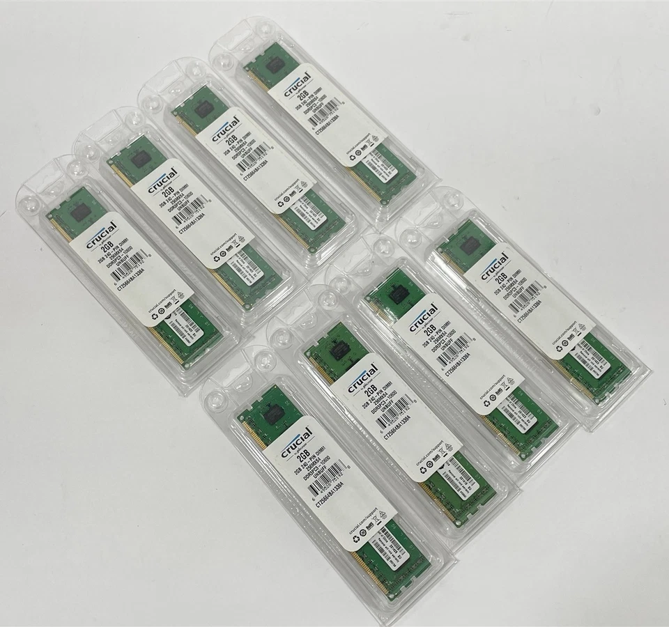 NEW 16GB (8 x 2GB) Crucial DDR3 1333MHz PC3-10600 RAM CT25664BA1339A - Image 1 of 3