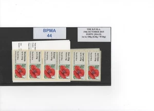 POPPY  Ma15  BPMA  OCTOBER  2015 A001 Collector Strip to 100g POST GO - Picture 1 of 1