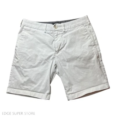 Шорты Express хаки желтовато-коричневые бежевые узкие выше колена китайские 8 дюймов по внутреннему шву размер 30 - Изображение 1 из 4