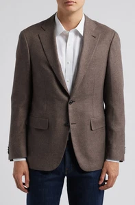 NEW Canali Kei Brown Silk Cashmere Blend Sport Coat Blazer Sz 52R NWT $2,750 - Picture 1 of 17