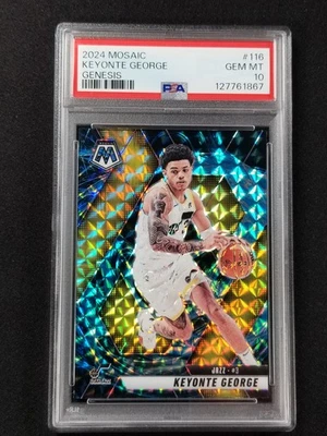 2024-25 Panini Mosaic #116 Keyonte George Genesis Mosaic PSA 10 - Image 1 of 2