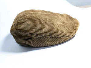 Vintage Flat Cap Kenmore Flat Cap brown Corduroy size 56 -6 /7 100% Cotton - Picture 1 of 8