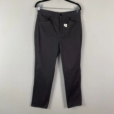 Pantalones al tobillo Express ajustados de tiro súper alto talla 8 grises Foto 1 de 4