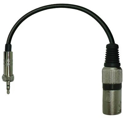 Male XLR to 3.5mm Locking Jack Plug for Sennheiser Wireless Microphone Receiver - Image 1 of 4