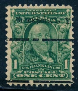 US Scott# 300 1c Franklin Brockport NY Precancel Stamp NO RESERVE - Bild 1 von 3