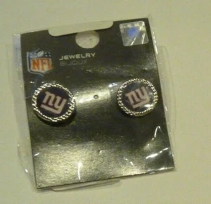 NEW NCAA NY New York Giants Football Earrings NEW NWT - Picture 1 of 1