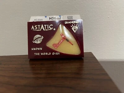 Vintage Astatic  N56-sd Diamond Phonograph Record Player Needle "New In Package" - Image 1 of 2
