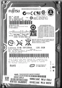 Fujitsu MHW2120BH 120GB Sata Hard Drive P/N: CA06820-B487000L F/W: 00840015 - Picture 1 of 2