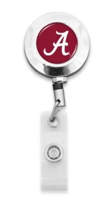 Carrete de insignia retráctil FTH Alabama Crimson Tide con clip para cinturón con licencia NCAA EE. UU. Foto 1 de 4