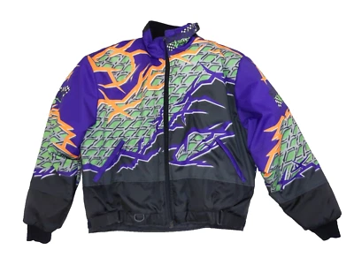 Chaqueta JOE ROCKET Racing Team XL Burn Out Cadena Gráfico Años 90 Forrada Nieve Para Hombres Foto 1 de 4