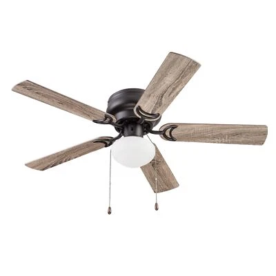 Prominence Home Alvina Traditional 44 Inch Ceiling Fan with Light, LED Flush ... - Image 1 of 3