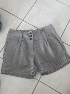 High Waist Short Hahnentritt Grosse Gürtelschlaufebn - Bild 1 von 2