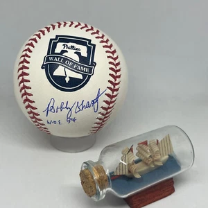 Bobby Shantz signed Rawlings Phillies WOF Baseball MLB HOLO Wall of Fame A3631 - Picture 1 of 1