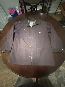 Giacca Carhartt donna taglia grande viola fienile lavoro tela fodera flanella WC010 VINTAGE - Foto 1 di 12