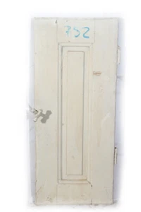 alte Holztür Tür Holz Kassettentür Safe Kammer Trockenlager 92,8 x 39 x 3,2cm - Bild 1 von 12