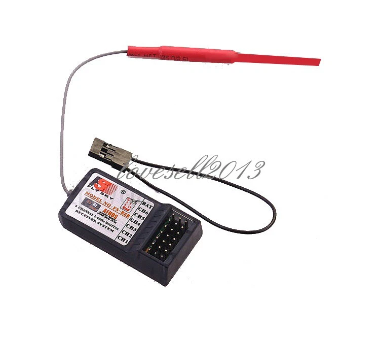 FLYSKY FS T6 FS-R6B 2.4Ghz 6CH Receiver for RC Helicopter Airplane Glider - Image 1 of 1