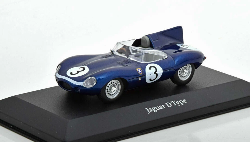 EDITIONS ATLAS COLLECTIONS 1:43 AUTO DIE CAST JAGUAR D TYPE BLU # 3 ART 4641104 - Immagine 1 di 1