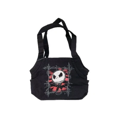Jack Skellington 帆布刺绣丝网印花复古手提包钱包迪士尼乐园 — 第 1/4 张图片