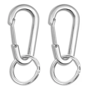 Divoti 2,5 Pollici Moschettone Clip in Acciaio Inox Portachiavi/Cintura Clip - Foto 1 di 9