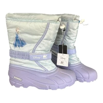 Bota de nieve Sorel nueva con etiquetas para niña talla 6 Disney X Flurry™ Frozen 2™ edición Elsa Foto 1 de 4