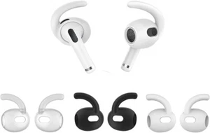 3 Pairs AirPods 3rd Generation Ear Hooks Anti Slip Covers (Black, White, Clear) - Picture 1 of 6