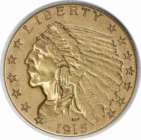 1915 $2.50 Gold Indian EF Uncertified #1021 Cover