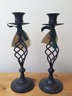 Vintage Metal Spiral Style Candle Sticks, M&S, Hand Made, New