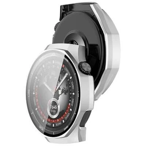 Etui + szkło do Huawei Watch GT 5 Pro 46mm Bizon Case Folia pancerna Srebrna - Zdjęcie 1 z 8