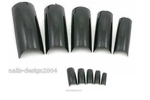 100 pcs. ♦ French Tips Schwarz ♦ Größe 1-10 ♦ in Box nach Größen sortiert - Bild 1 von 1