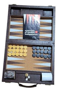 Vintage Crisloid Marbled Butterscotch Bakelite Backgammon Set - Picture 1 of 11