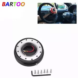 6 Hole Steering Wheel Quick Release Hub Racing Adapter Snap Off Bolt Black - Picture 1 of 10