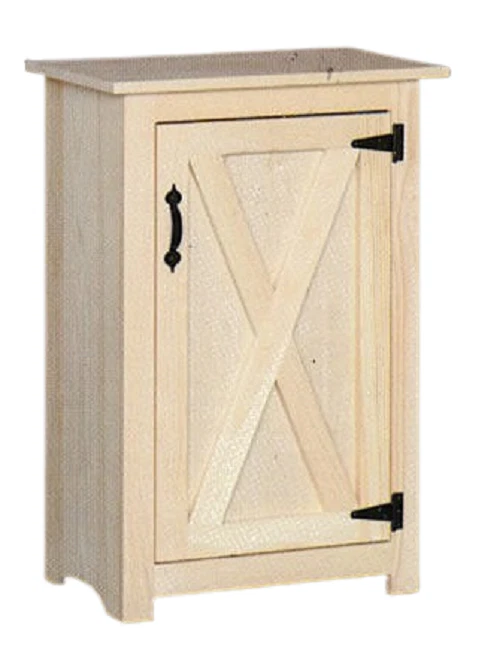 NUEVO AMISH Pino Macizo Sin Acabar | Mesita de Noche | Puerta de Granero | ¡Granja Moderna! Foto 1 de 1